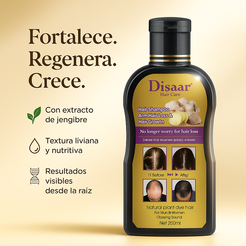 DISAAR® - Shampoo capilar anticaída y para el crecimiento del cabello